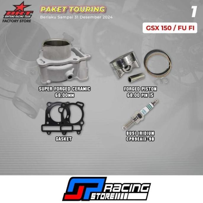Promo Brt Paket Touring 1 Gsx 150-Fu Fi Bore Up Block Ceramic - Piston 68 Mm