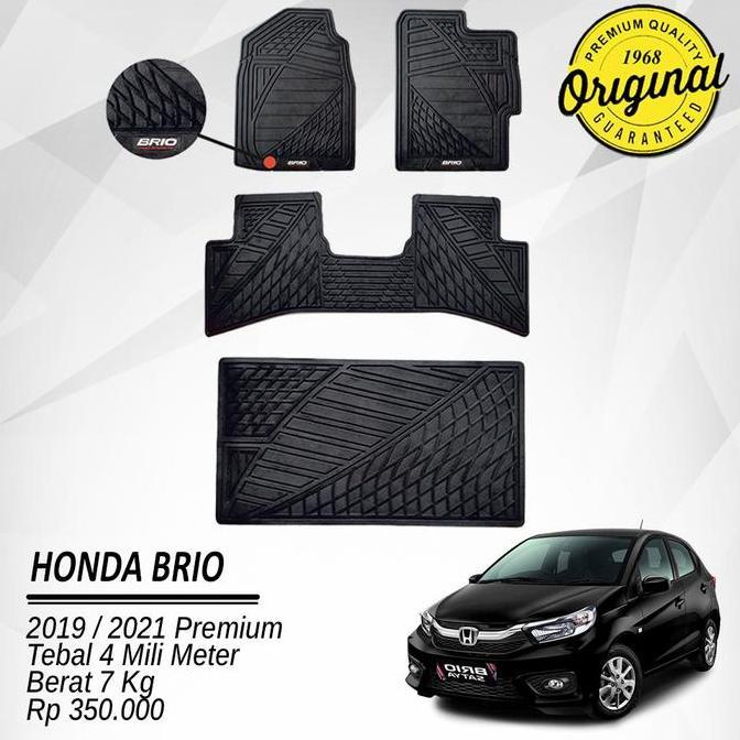 Karpet Mobil Honda Brio 2019 - 2021 Full Set Karet Premium