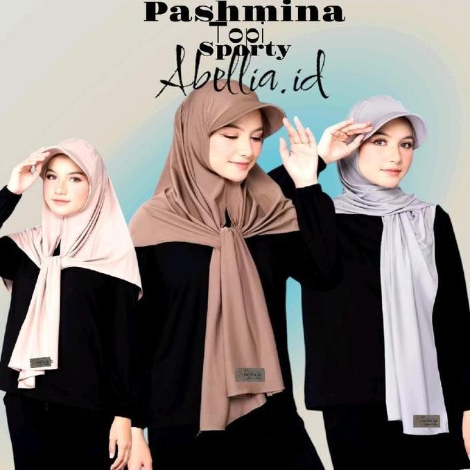 Thebest- PASHMINA INSTAN TOPI SPORTY || HIJAB TOPI INSTAN PASHMINA Cantik Cantik Pad Muslim Kerudung