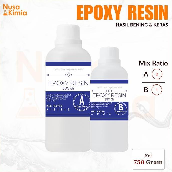 Epoxy Resin Bening 750 Gram - ART Resin - Hasil Bening dan Keras