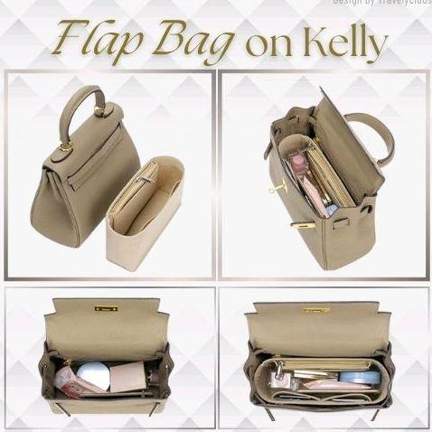 BEST SELLER / PREMIUM Flap Bag Micro Organizer with Side Zipper/ Dual in Bag insert bag in bag