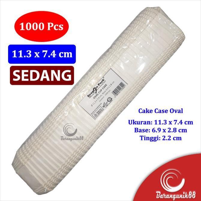Bingbung- Kertas Bolu Kukus Oval 113Mm 1000 Lembar Risole Alas Risol Cake Case