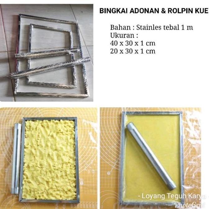 Bingbung- Cetakan Bingkai Perata Adonan Kue Kering/Cetakan Kue Kering/Rolpin Penggilingan Adonan Kue
