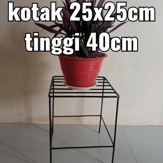 Taman- Standing Pot Kotak/Rak Bunga Besi/Rak Bunga Minimalis/Rak Bunga Murah