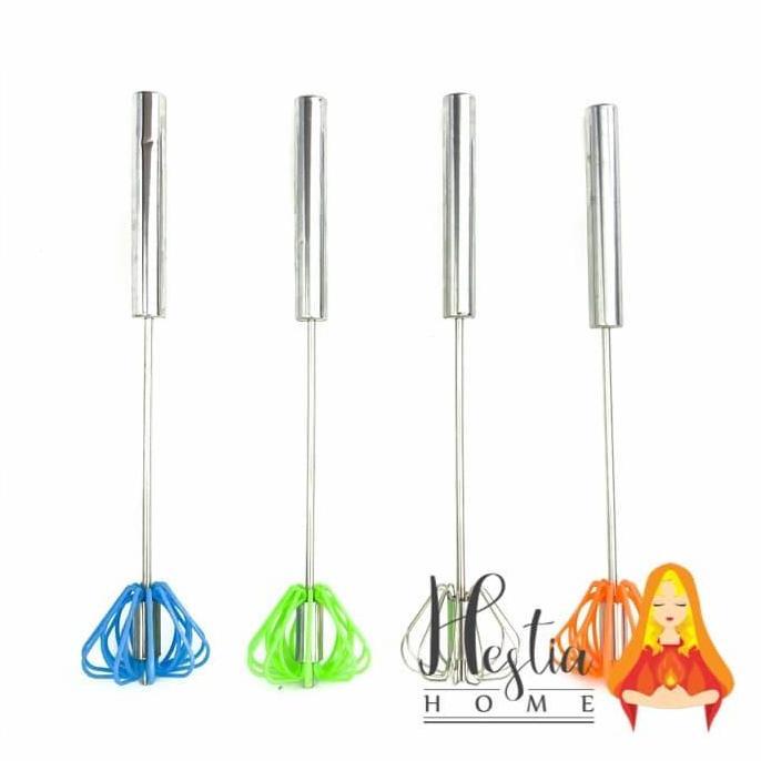 Bingbung- Hand Mixer Kocokan Telur Manual Stainless Steel Automatis Ukuran Besar