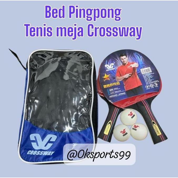 Badwill- Bet Pingpong Bed Raket Tenis Meja Isi 2Pcs Dengan Tas Gratis Pegangan Kayu & Bad Rubber Ses