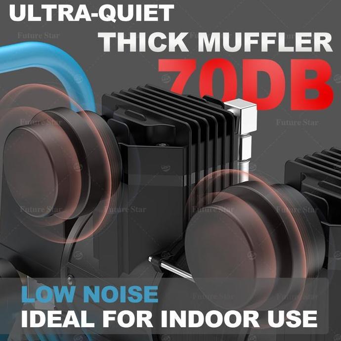 Murah Mesin Kompresor Listrik Air Oilless Portable / Angin Silent Ultra Quiet Oil Free Engine Diesel