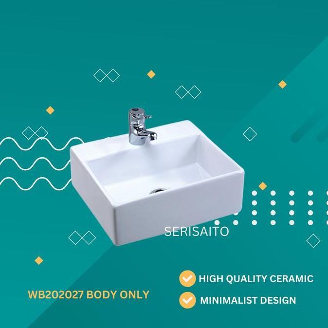 Serbaledeng- Wastafel Sericite Jayco Kotak  2027 Body Only / Wastafel Gantung / Wastafel Meja /  Was