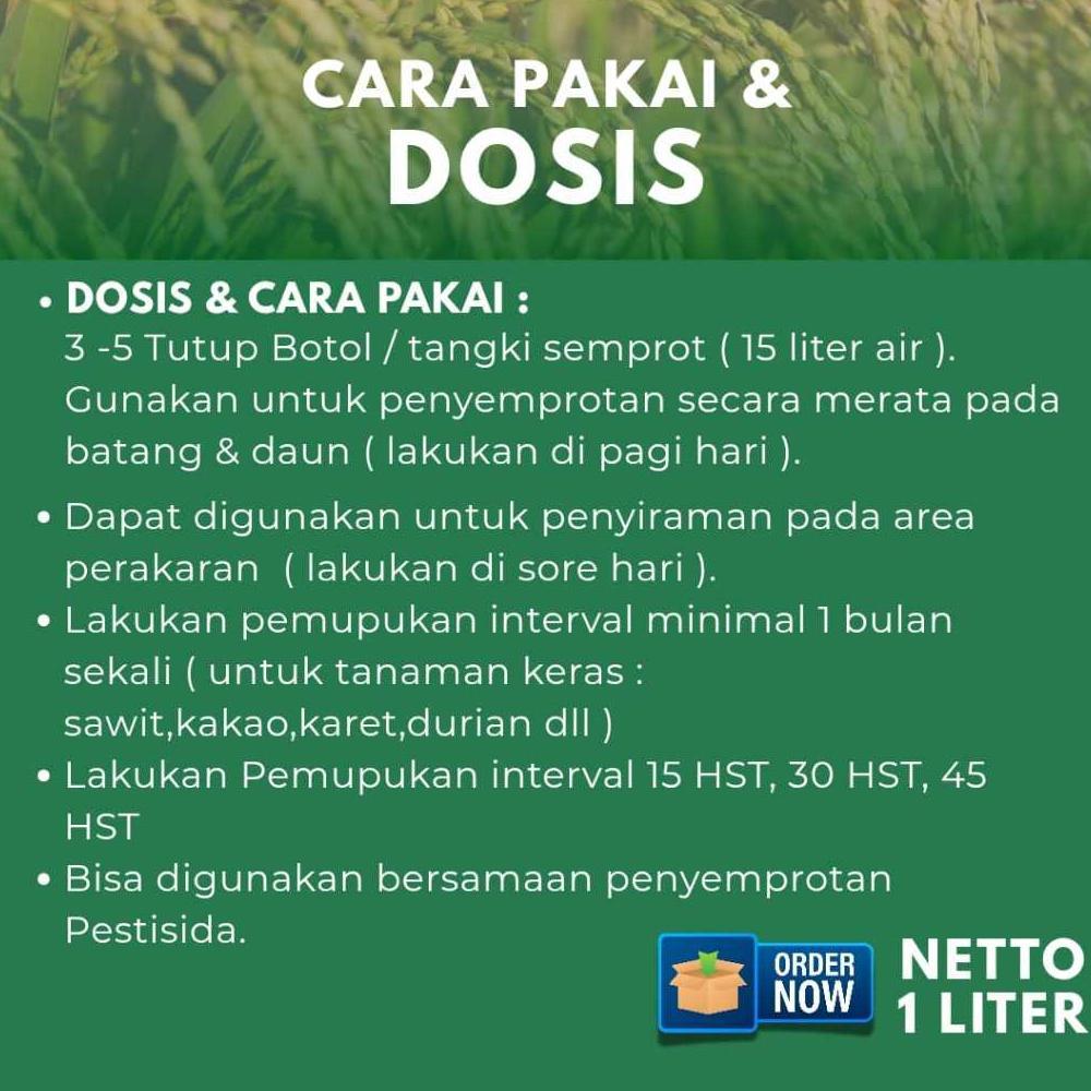 Bisa Cod Booster Padi Awgrow 1Liter Original Pupuk Padi Organic Cair - Pelebat Tanaman Padi Berkuali