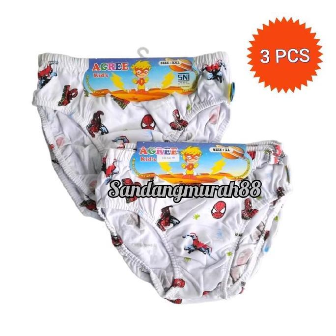 DR128 >> [ 3PCS ] CD Kids SPIDERMAN | Celana Dalam Anak Cowok Spiderman