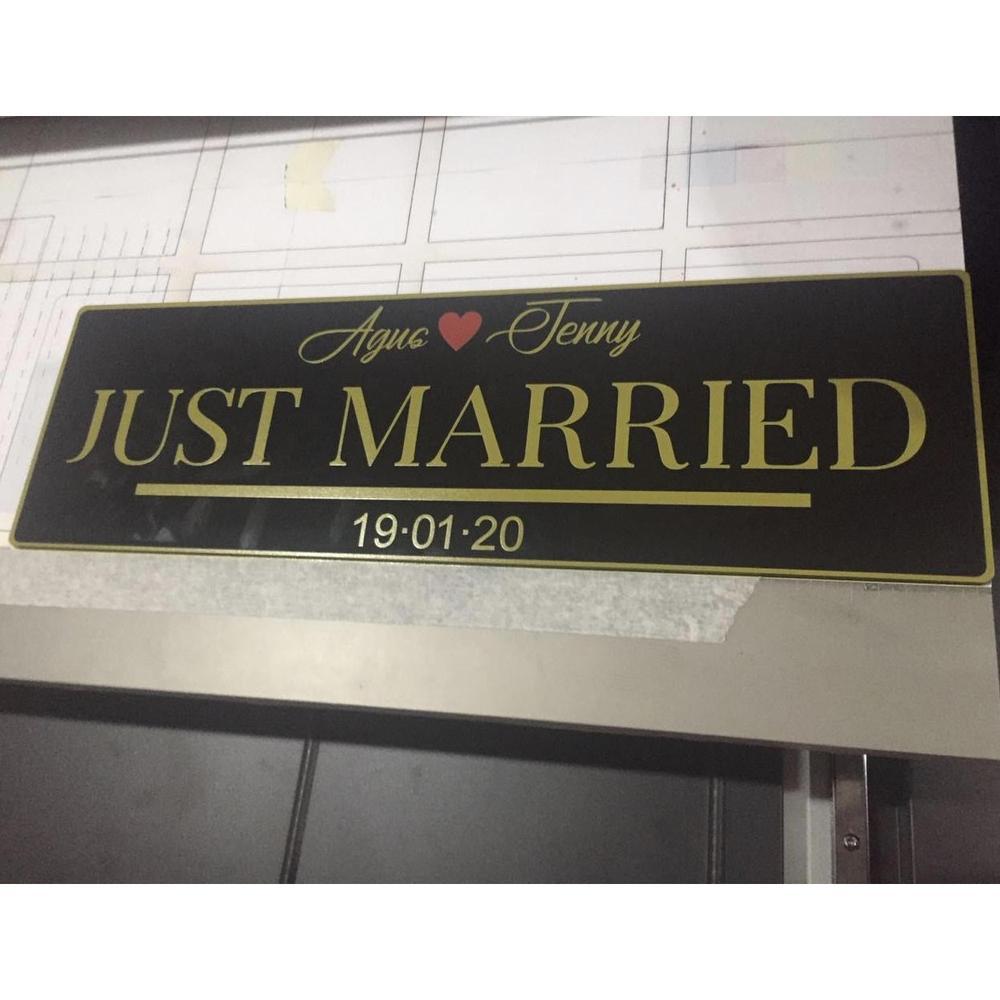 WEDDING CAR PLATE/ PLAT MOBIL WEDDING / CUSTOM PLAT MOBIL