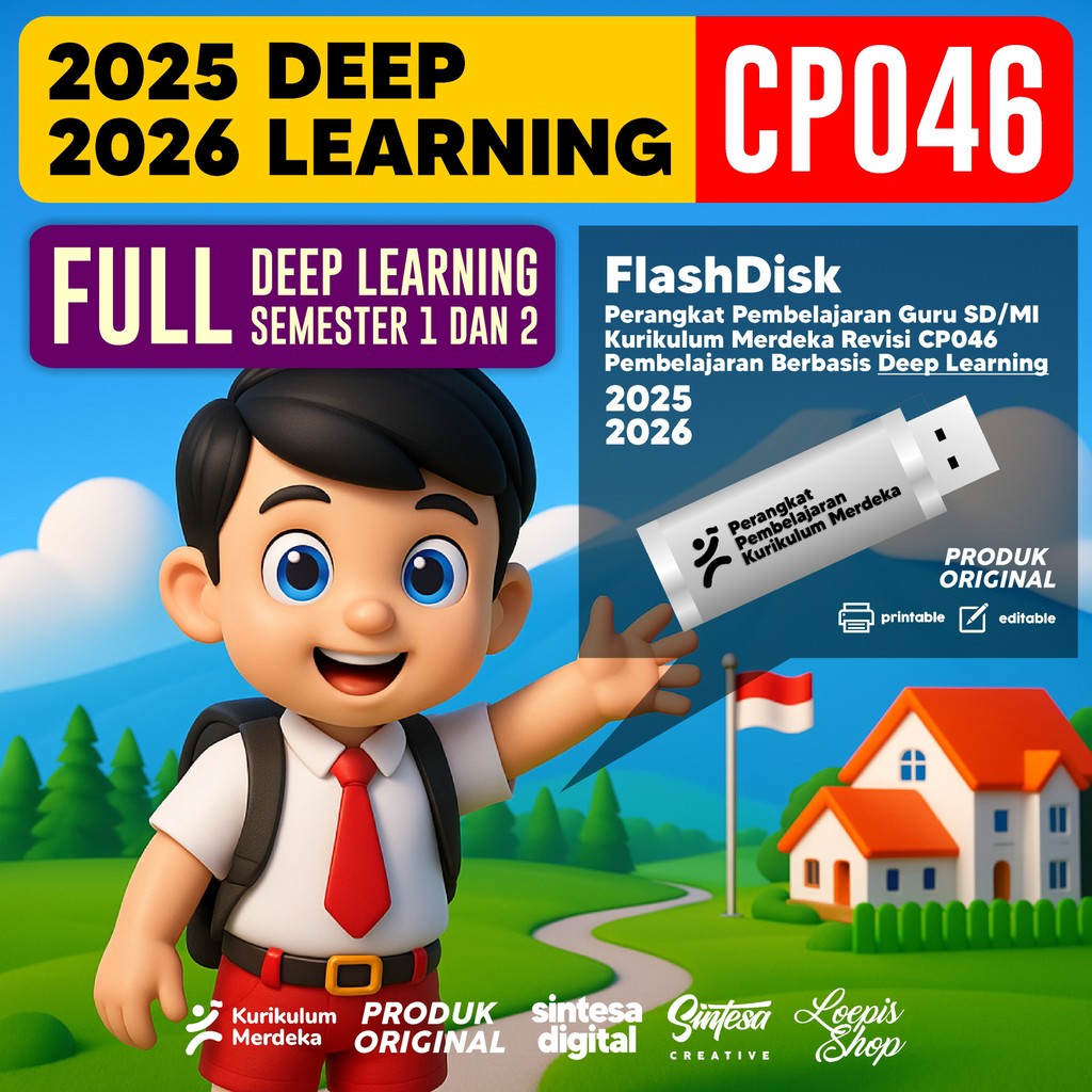 FLASHDISK PERANGKAT PEMBELAJARAN MODUL AJAR KURIKULUM MERDEKA DEEP LEARNING REVISI TERBARU CP 046 UN
