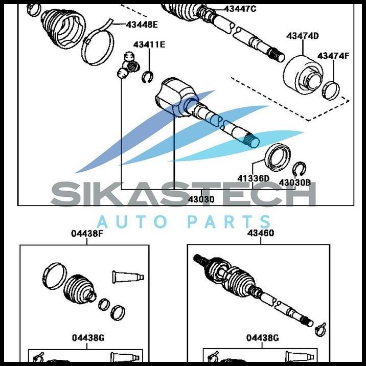 HOT DEAL 43410-0D120 OUTER CV JOINT / KEPALA AS RODA KOHEL KOKEL LUAR ABS TOYOTA 1NZ-FE OLD VIOS NCP