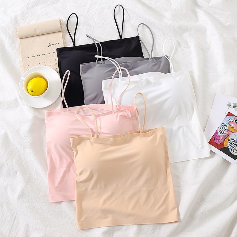 Cuci Gudang  Tf Tanktop Wanita Pakaian Atasan Tanpa Lengan Tanktop Tali Spagheti Import Bra Panjang 