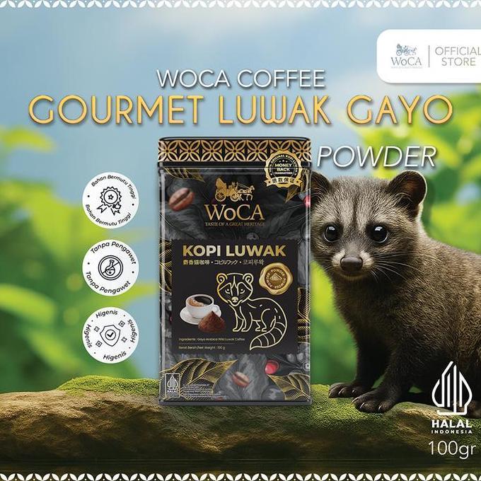 JAFRIANSYAH2 - WOCA GOURMET LUWAK GAYO COFFEE TIN - POWDER 100GR