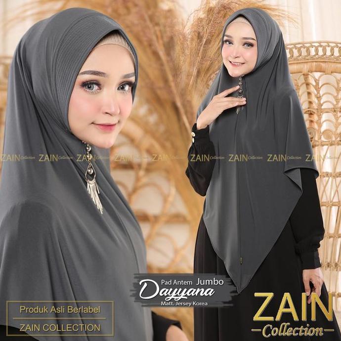 ZAIN - Kerudung Bergo Syar'i Dayyana Jumbo Jilbab Soft Pet || Hijab Syari ZAIN COLLECTION  High Qual