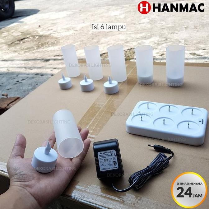 Lampu lilin led charger elektrik lampu tidur lampu bar hias pesta