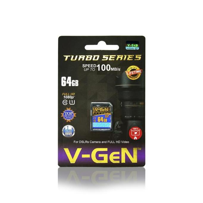 TERBARU - SD CARD VGEN 64GB TURBO CLASS 10