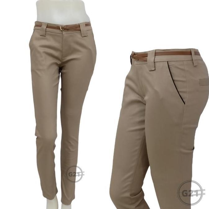 Yurima- Celana Panjang Chinos Bahan Katun Kerja Kantor Wanita