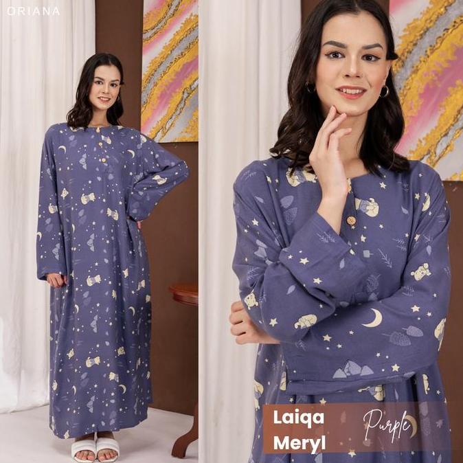 Terpopuler- Oriana Homewear Daster Panjang Busui Laiqa Sizing Collection