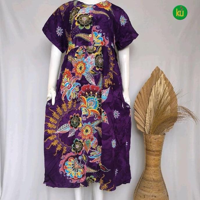 Terpopuler- Daster 47 Chibi Ld 105 Kencana Ungu Label Biru Busui