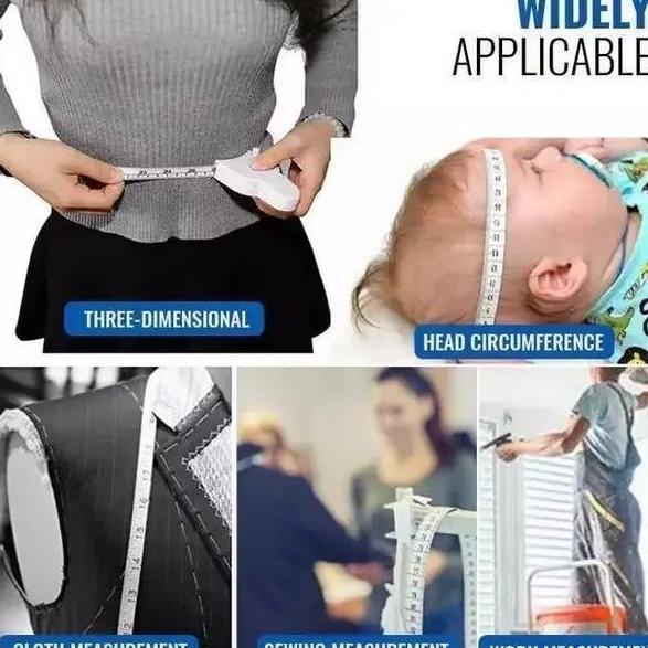 tokowatishop - meteran badan / pita ukur badan / meteran gulung alat pengukur lingkar tubuh otomatis
