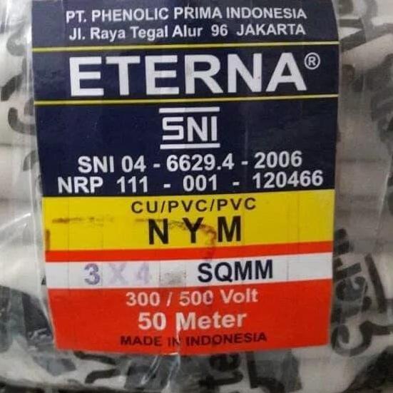 Promo NYM 3x4 mm Eterna / NYM Eterna 3x4 / Kabel NYM 3x4 Eterna Diskon