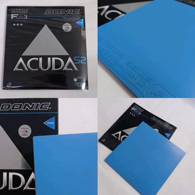 NEW KARET TENIS MEJA DONIC ACUDA S2 BLUE ORIGINAL