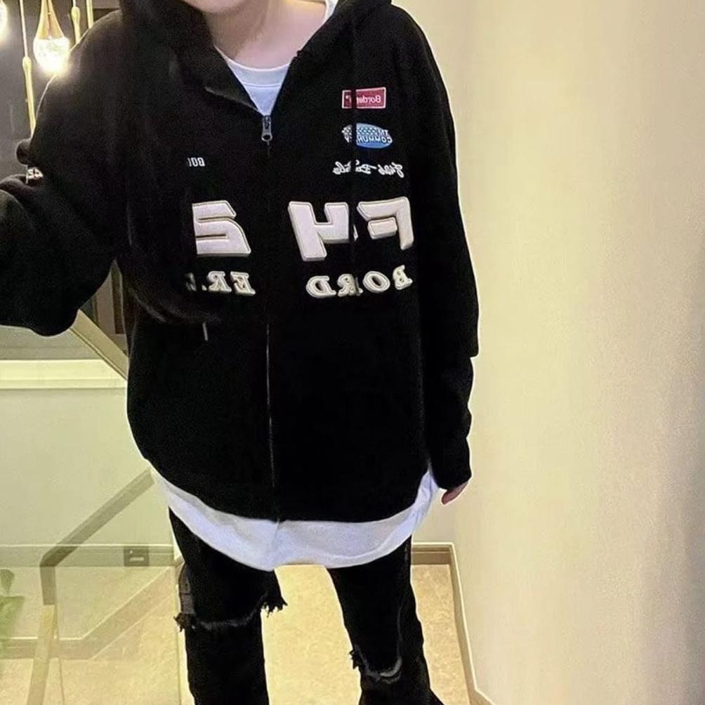 big promo sweater hoodie ziper unisex / jaket f426 bord erle hoodie sweater pria-wanita