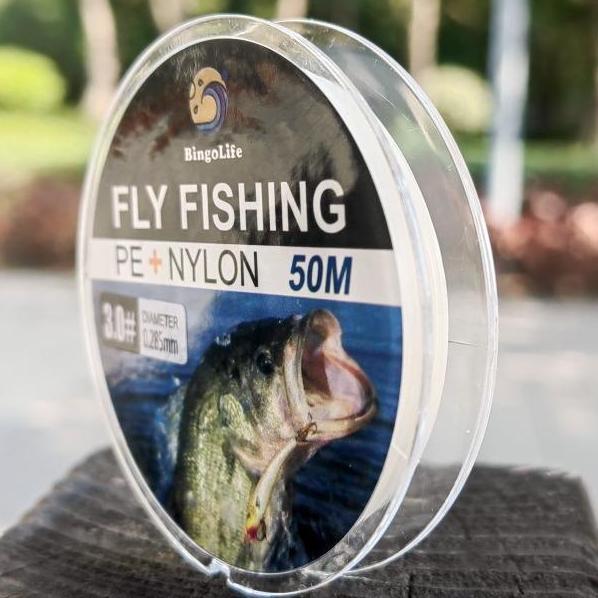 Senar Pancing Kecil Kuat Anti Keriting Nilon + Pe Fly Fishing Line Putih