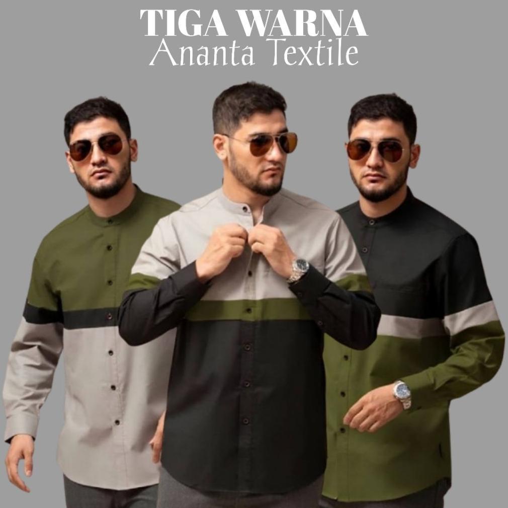 TERPOPULER Baju Koko Pria Dewasa Lengan Panjang Kemeja Hadroh Zise M L XL XXL TERPOPULER