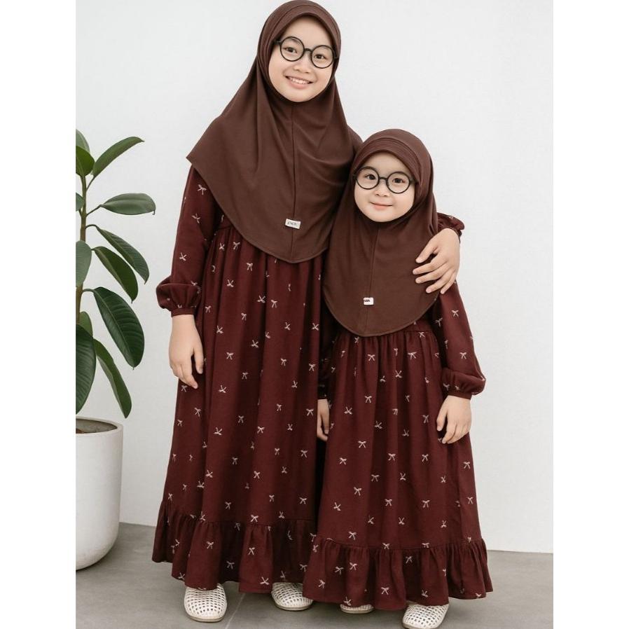 HOT DEALS Baju Gamis Anak Perempuan Rayon Motif Viral 2-12 Tahun Dress Muslim Cewek Balita Batita TK