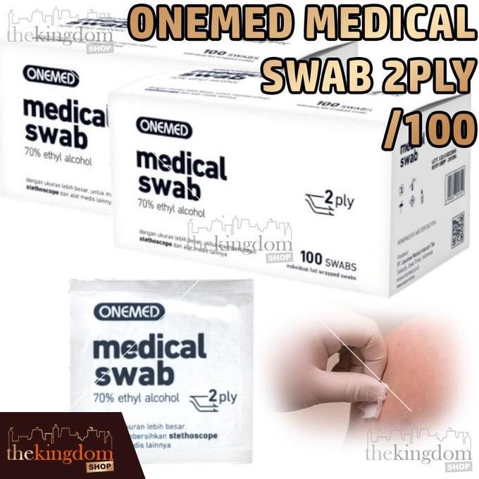 CARMANELO Onemed Medical Swab /100 Tissue Alcohol Swabs Sterile Tisu Alkohol Medis Steril