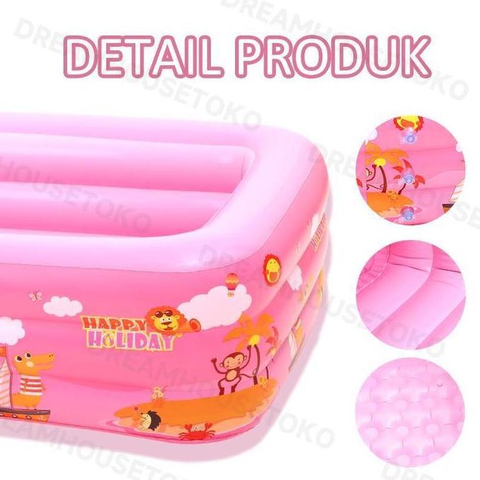 150CM Kolam Renang Anak Jumbo 3Rings Kolam Renang Keluarga Tiup Besar Family Inflatable Swimming Poo