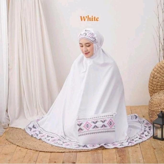 Mukena Songket / Mukena Dewasa Khadijah Jumbo / Mukena Syahbani Khadijah Jumbo / Mukena Bordir Katun