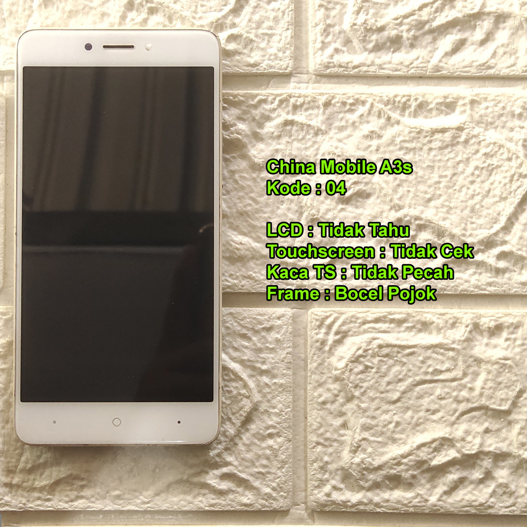 (04) China Mobile A3s LCD Plus Frame Copotan