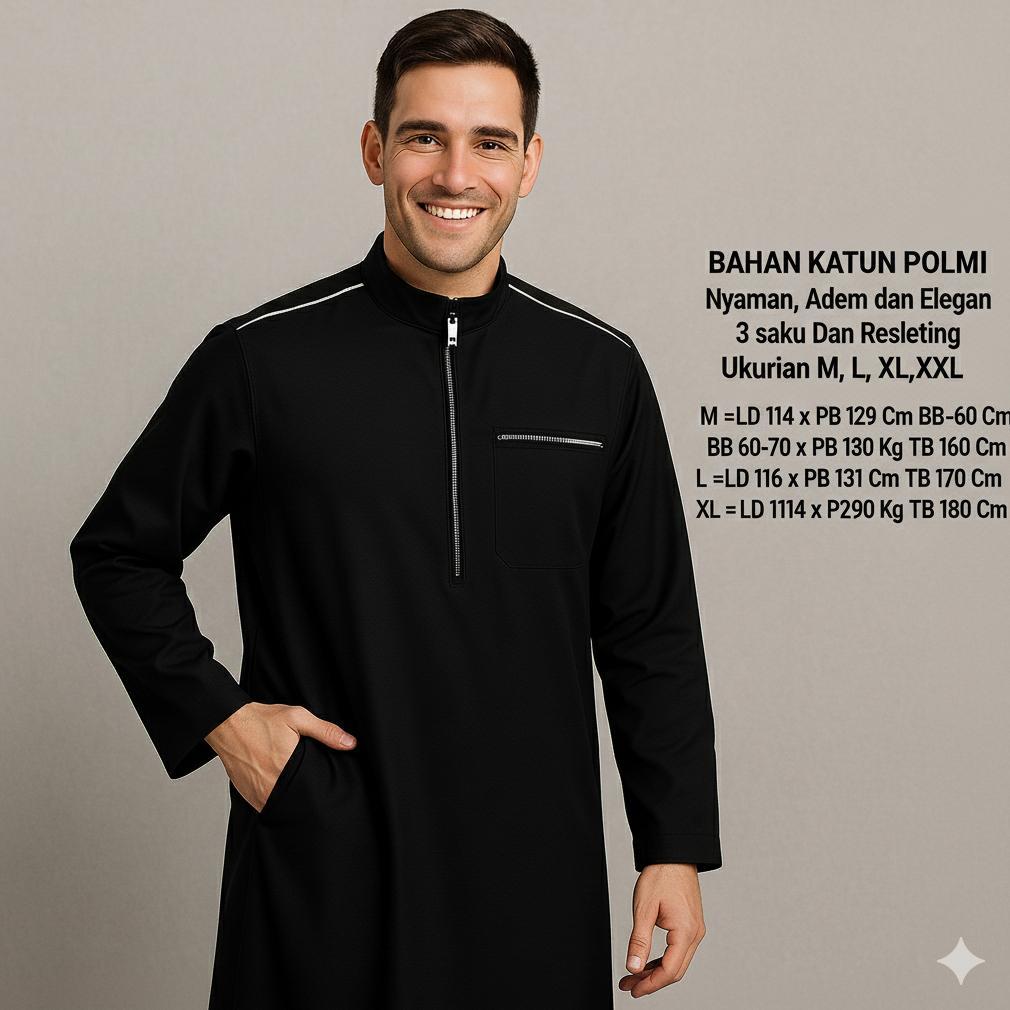 ORIGINAL BAJU MUSLIM PRIA JUBAH GAMIS PRIA DEWASA PREMIUM / JUBAH PRIA TERLARIS/ JUBAH TERBARU