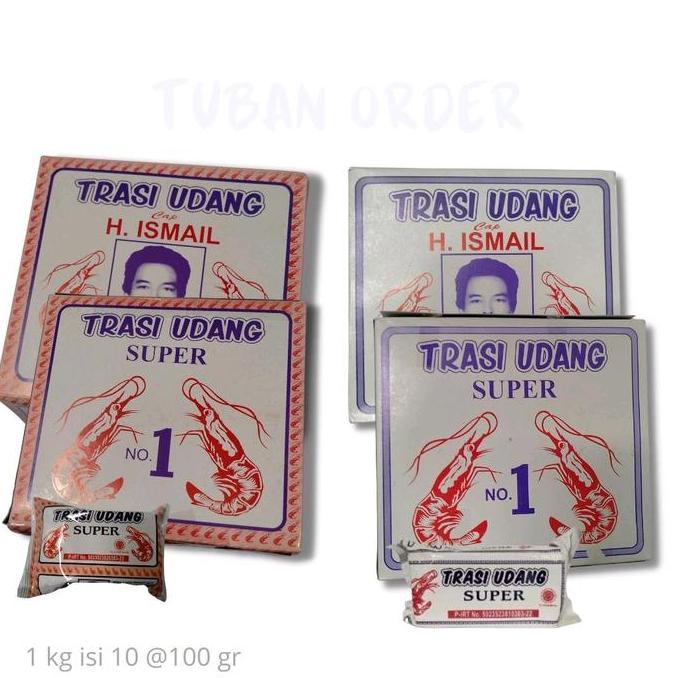 Terasi Super Udang H. Ismail Asli Tuban 1 Kg Organik Rendah Gula Bebas Susu, Bahan Sambal Pasti Ori