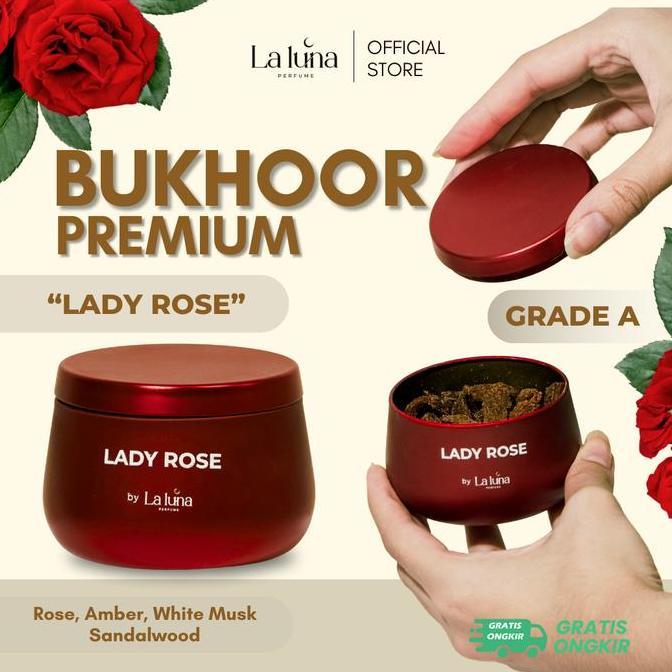 Bukhur Premium Buhur Dupa Arab Wangi Tahan Lama Lady Rose Laluna