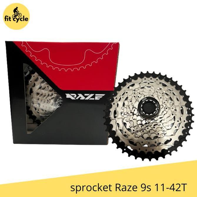 Sprocket Raze 9 speed 11-42T cassete sprocket sepeda 9s