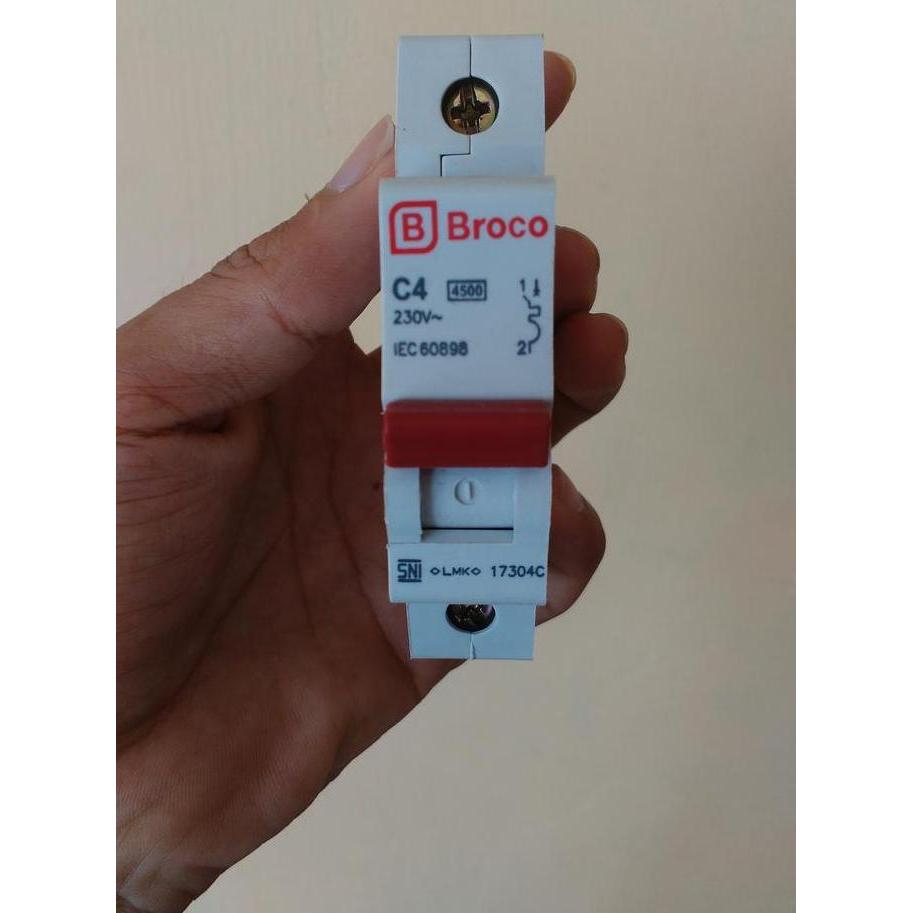 MCB 4 A ORIGINAL BROCO / MCB 4 AMPERE SNI STANDARD INTERNATIONAL