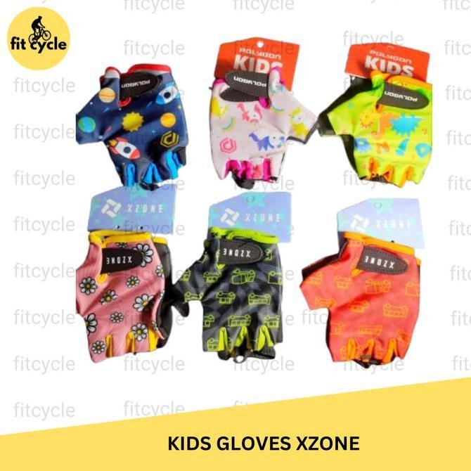 Sarung tangan sepeda anak Xzone bike gloves for kids xzone