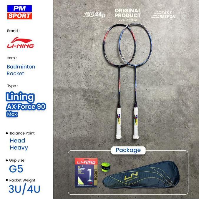 Promo Raket Badminton / Bulutangkis Lining AX Force 90 Max Diskon
