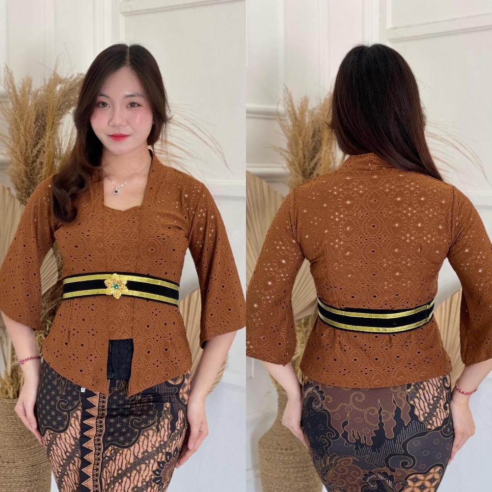 BIG SALE KEBAYA SAJA/KebayaWulan/KebayaBaliModern/Kebaya Lengan Lonceng/atasan kebaya polos/remaja d