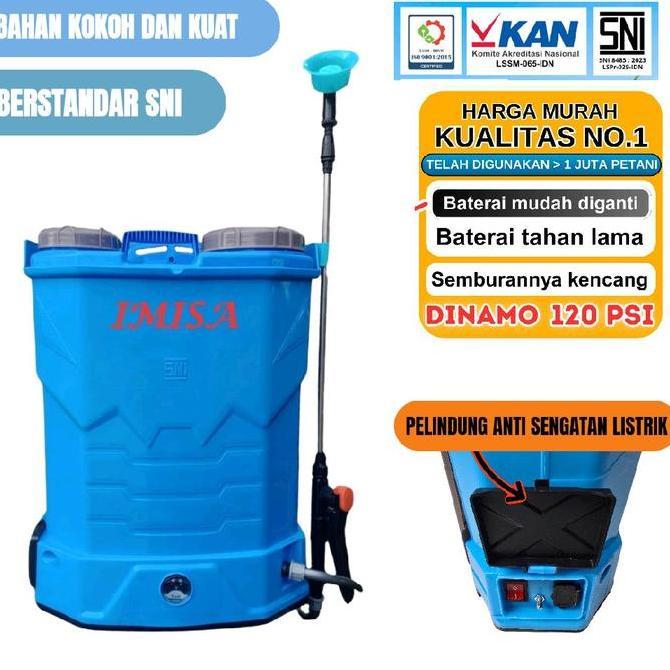 Rahmanaputra5 - Sprayer Elektrik Imisa Easy Taking 16L Sni Dinamo 120 Psi, Baterai Mudah Diganti & S