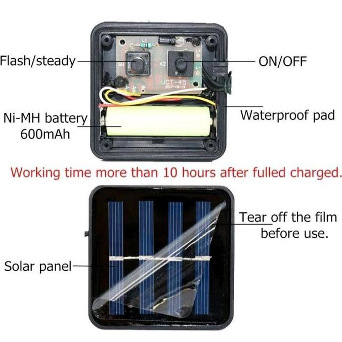 Festwid- Lampu Hias Lampion Taman Gantung Tenaga Surya Matahari Solar Cell Panel Dekorasi Pesta Hala