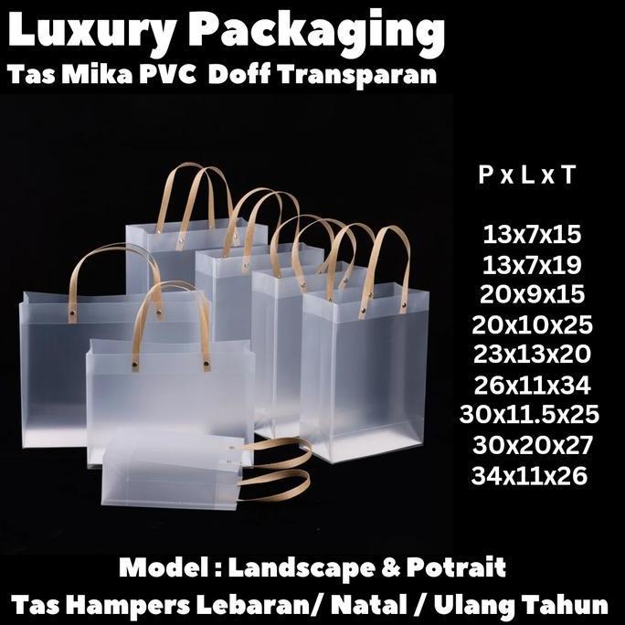 paling diminati] Tas Mika Doff Transparan / Hampers Lebaran Natal (Alas Panjang)