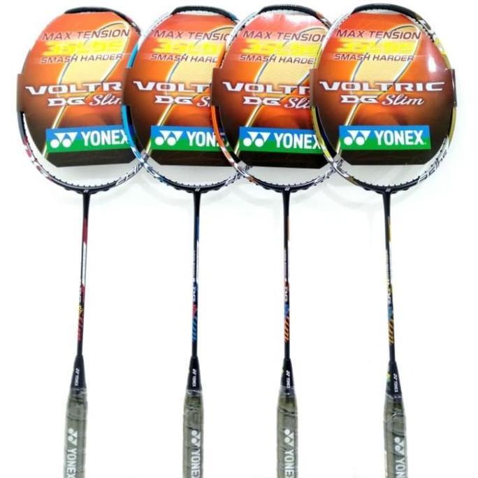 Promo Raket Badminton YONEX VOLTRIC 2 8 11 21 DG SLIM pasang BG66U FREE GRIP Diskon