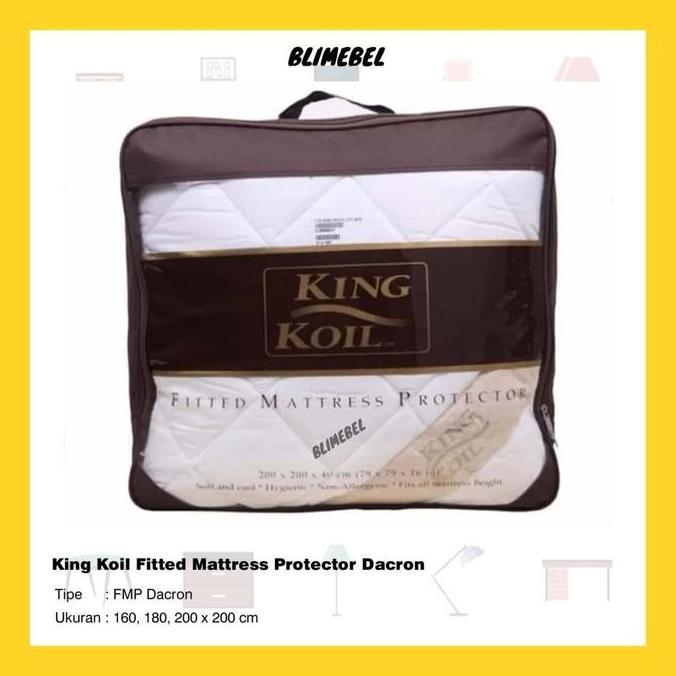 NEW King Koil Fitted Mattress Protector Dacron / Pelindung Matras
