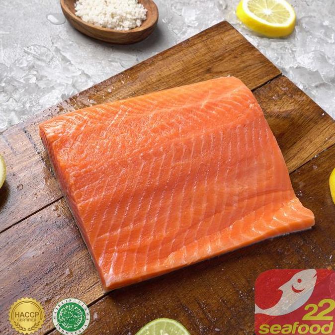toyshanna55 - ikan salmon fillet 1kg tanpa ekor / salmon segar / seafood 22